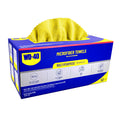 yellow, 50 Box | three-quarter view of packaging with towel | Extra Absorbent Multipurpose Microfiber Towel | L40110Y