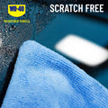 light blue, 50 Pack | close-up of texture on wet surface | Extra Absorbent Multipurpose Microfiber Towel | L40111