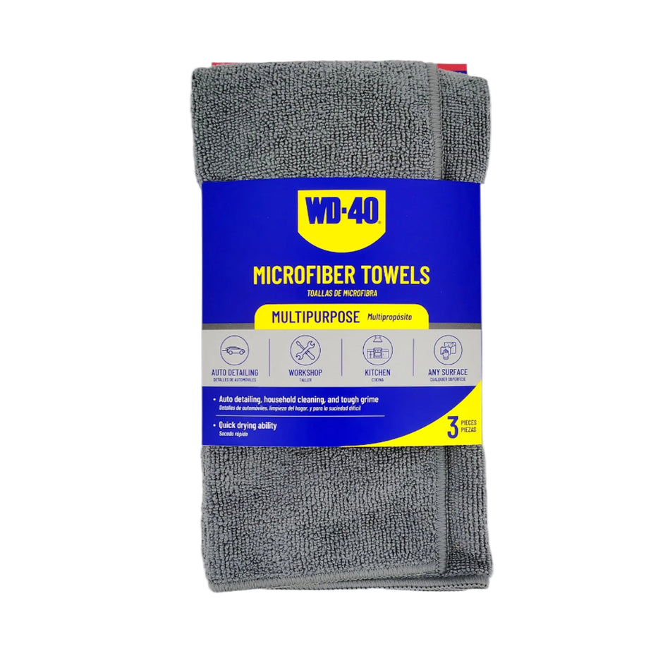 3-pack | Multipurpose Microfiber Towel | Scratch-Free | WD-40