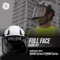 black | front view and model wearing comparison shot | Anti-Fog Full Face Visor Kit | GH603