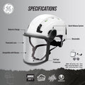 black | product diagram with labeled specifications | Anti-Fog Full Face Visor Kit | GH603
