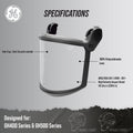black | side angle showing protective visor features | Anti-Fog Full Face Visor Kit | GH603