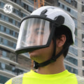 black | model wearing helmet with clear visor outdoors | Anti-Fog Full Face Visor Kit | GH603