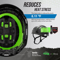 carbon black, Vented | interior cutaway view with ventilation system highlighted | Safety Helmet | Type 2, Vented with Koroyd® | GH500CB