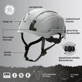 gray, Vented | detailed product feature diagram with labels | Safety Helmet | Type 2, Vented with Koroyd® | GH500G