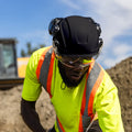 black, Vented | person wearing helmet on construction site | Safety Helmet | Type 2, Vented with Koroyd® | GH500BK