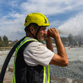 yellow, Vented | person wearing helmet outdoors side view | Safety Helmet | Type 2, Vented with Koroyd® | GH500Y