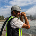 gray, Vented | worker wearing helmet at construction site | Safety Helmet | Type 2, Vented with Koroyd® | GH500G