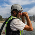 gray, Vented | man wearing helmet on job site | Safety Helmet | Type 2, Vented with Koroyd® | GH500G