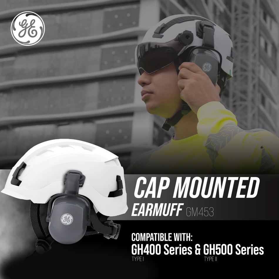 Cap Mounted Earmuff | Dielectric 25 dB NRR