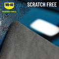 gray, 50 Box | close-up texture with water droplets demonstration | Extra Absorbent Multipurpose Microfiber Towel | L40110G