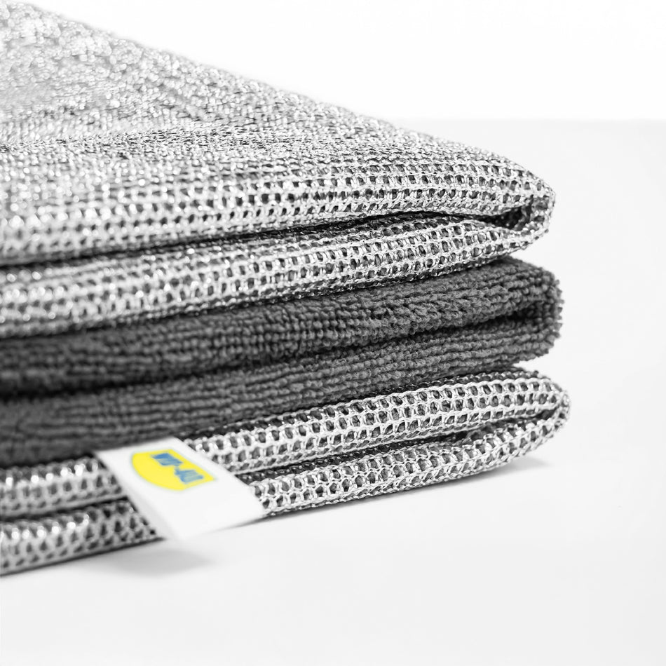 3 pack | Heavy Duty Metalized Microfiber Towel | L40202