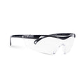 black, Clear Anti-Fog | side view of protective eyewear | Wrap-Around Safety Glasses — GE PPE 01 Series, ANSI Z87.1 | GE201CAF