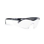 black, Clear Anti-Fog | side view of protective eyewear | Wrap-Around Safety Glasses — GE PPE 01 Series, ANSI Z87.1 | GE201CAF