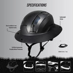 black | front view with specifications labeled | Full Brim Accessory — GE PPE GH626 | GH626BK