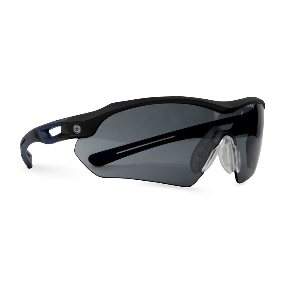 black/indigo, Smoke Anti-Fog | ANSI Z87.1 Anti-Fog Lenses | Wrap-Around Safety Glasses — GE PPE 10 Series, Anti-Fog, ANSI Z87.1 | GE210SAF