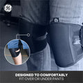 black | model wearing product on legs with close-up detail | Low-Profile EVA Foam Knee Pads — GE PPE GR550, EN14404 Type 2 | GR550