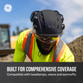 black, Non-Vented | close-up interior padding with ventilation detail | Non-Vented Type 1 Safety Helmet with Koroyd — GE PPE GH401, ANSI Z89.1-2014 Class E | GH401BK