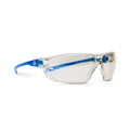 blue, I/O Mirror Anti-Fog | side view of protective eyewear | Frameless Safety Glasses — GE PPE 03 Series, ANSI Z87.1 | GE103MAF