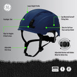 blue, Non-Vented | ANSI Type 1, Class C | Non-Vented Type 1 Safety Helmet with Koroyd — GE PPE GH401, ANSI Z89.1-2014 Class E | GH401B