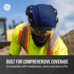 blue, Non-Vented | Non-Vented Type 2 Safety Helmet with Koroyd — GE PPE GH501, ANSI Z89.1-2014 Class E & G | GH501B