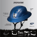 blue | three-quarter view with specifications labeled | Full Brim Accessory — GE PPE GH626 | GH626B