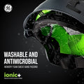 carbon black, Vented | close-up showing internal padding and ventilation | Vented Type 2 Safety Helmet with Koroyd — GE PPE GH500, ANSI Z89.1 Class C | GH500CB