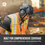 carbon black, Vented | Vented Type 2 Safety Helmet with Koroyd — GE PPE GH500, ANSI Z89.1 Class C | GH500CB