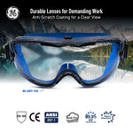 clear anti-fog, Indirect | front view with mountain landscape reflection | Anti-Fog Professional Safety Goggles — GE PPE GE149CAF, Clear Lens | GE149CAF
