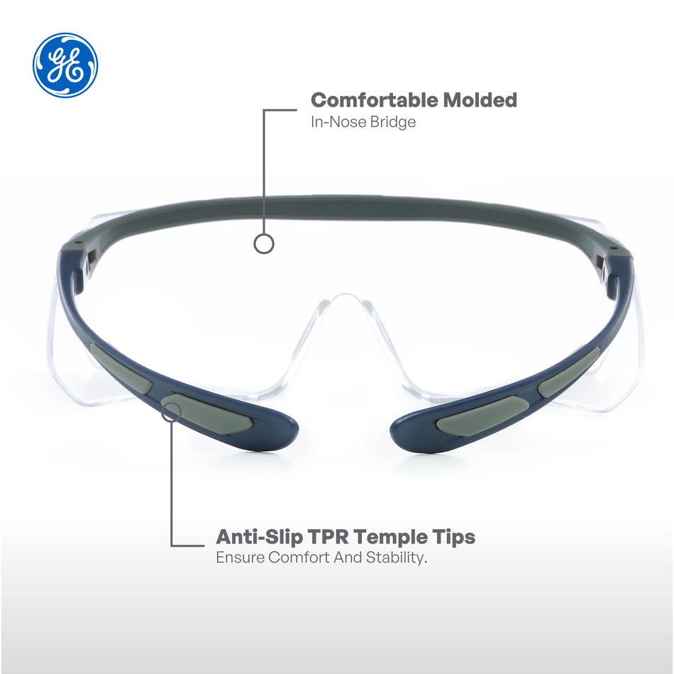 clear anti-scratch | Over-Prescription OTG Safety Glasses — GE PPE 12 Series, Dielectric, ANSI Z87.1 | GE112C