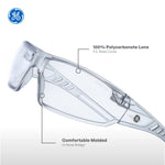 clear, Clear Anti-Fog | GE PPE 14 Series Frameless Safety Glasses | Frameless Safety Glasses — GE PPE 14 Series, ANSI Z87.1 | GE114CAF