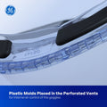 clear, Indirect | close-up of ventilation vent detail | Clear-Lens Safety Goggles — GE PPE GE147C, Protective Eyewear | GE147C