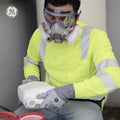 clear, Indirect | worker wearing safety goggles in use | Clear-Lens Safety Goggles — GE PPE GE147C, Protective Eyewear | GE147C