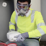 clear, Indirect | worker wearing safety goggles in use | Clear-Lens Safety Goggles — GE PPE GE147C, Protective Eyewear | GE147C