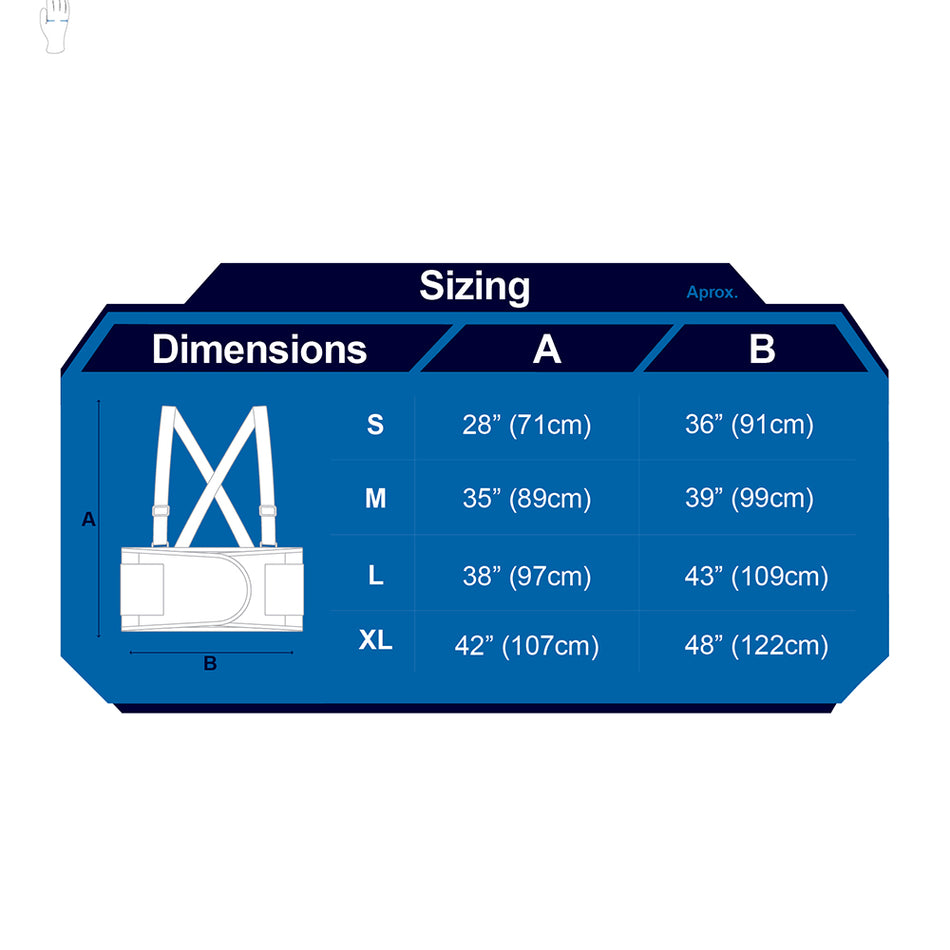 Back Support Belt | Lumbar Support & Adjustable Suspenders | GR540