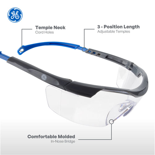 Wrap-Around Safety Glasses — GE PPE 01 Series, ANSI Z87.1