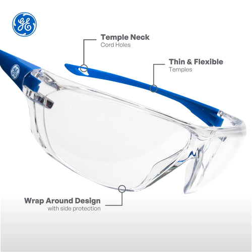 Frameless Safety Glasses — GE PPE 03 Series, ANSI Z87.1