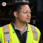 gray, Clear Anti-Fog | GE 03 Series Frameless Safety Glasses | Frameless Safety Glasses — GE PPE 03 Series, ANSI Z87.1 | GE203CAF
