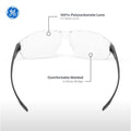 gray, Clear Anti-Scratch | GE 03 Series Frameless Safety Glasses | Frameless Safety Glasses — GE PPE 03 Series, ANSI Z87.1 | GE203C