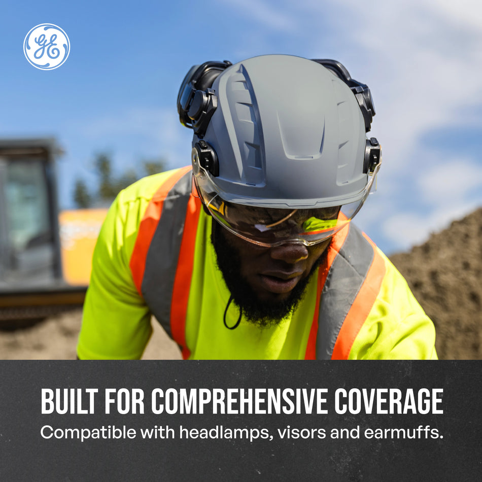 gray, Non-Vented | ANSI Type 1, Class C | Non-Vented Type 1 Safety Helmet with Koroyd — GE PPE GH401, ANSI Z89.1-2014 Class E | GH401G