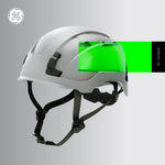 gray, Non-Vented | three-quarter view showing ventilation strip | Non-Vented Type 2 Safety Helmet with Koroyd — GE PPE GH501, ANSI Z89.1-2014 Class E & G | GH501G