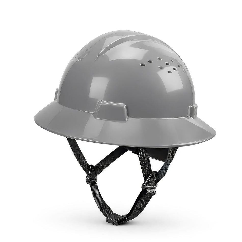 gray | Full Brim Vented Hard Hat with 4-Point Ratchet Suspension – Type 1 Class C | GH32G