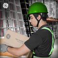 green | worker wearing hard hat in industrial setting | Vented Cap Style Hard Hat — GE PPE GH326, ANSI Z89.1-2014 Type 1 Class C | GH326N