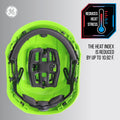 green, Non-Vented | ANSI Type 1, Class C | Non-Vented Type 1 Safety Helmet with Koroyd — GE PPE GH401, ANSI Z89.1-2014 Class E | GH401GN