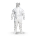 2xl | front view mannequin wearing full protective suit | GE PPE GW903 Microporous Protective Coverall Hood & Boots | GW9032XL