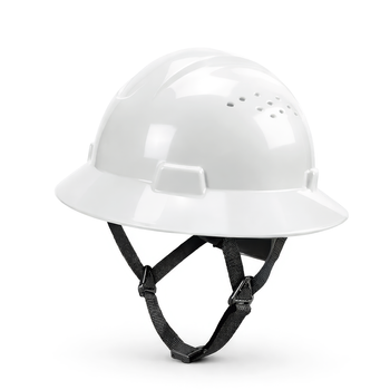 white | Full Brim Vented Hard Hat with 4-Point Ratchet Suspension – Type 1 Class C | GH328W