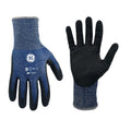 l, 1 Pack | front and back view of protective work gloves | Micro Foam Nitrile Dipped Cut Level 4 Gloves — GE PPE GG224, Cut Resistant | GG224LC