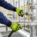 all-show | Oil & Gas Impact Resistant Gloves | Hi-Vis A4 Cut
