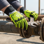 all-show | Oil & Gas Impact Resistant Gloves | Hi-Vis A4 Cut