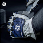 xl, 1 Pack | bottom sole and palm close-up view | A7 Cut & Impact Resistant Driver Gloves — GE PPE GG421, Leather | GG421XLC